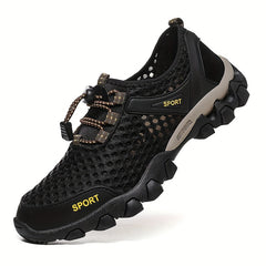 Men's Mesh Water Shoes Non Slip Quick Dry Lace Up For Swimming Boating