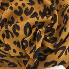 Leopard Print Neck Scarf Chiffon Neckerchief Women Windproof Warm Wrap
