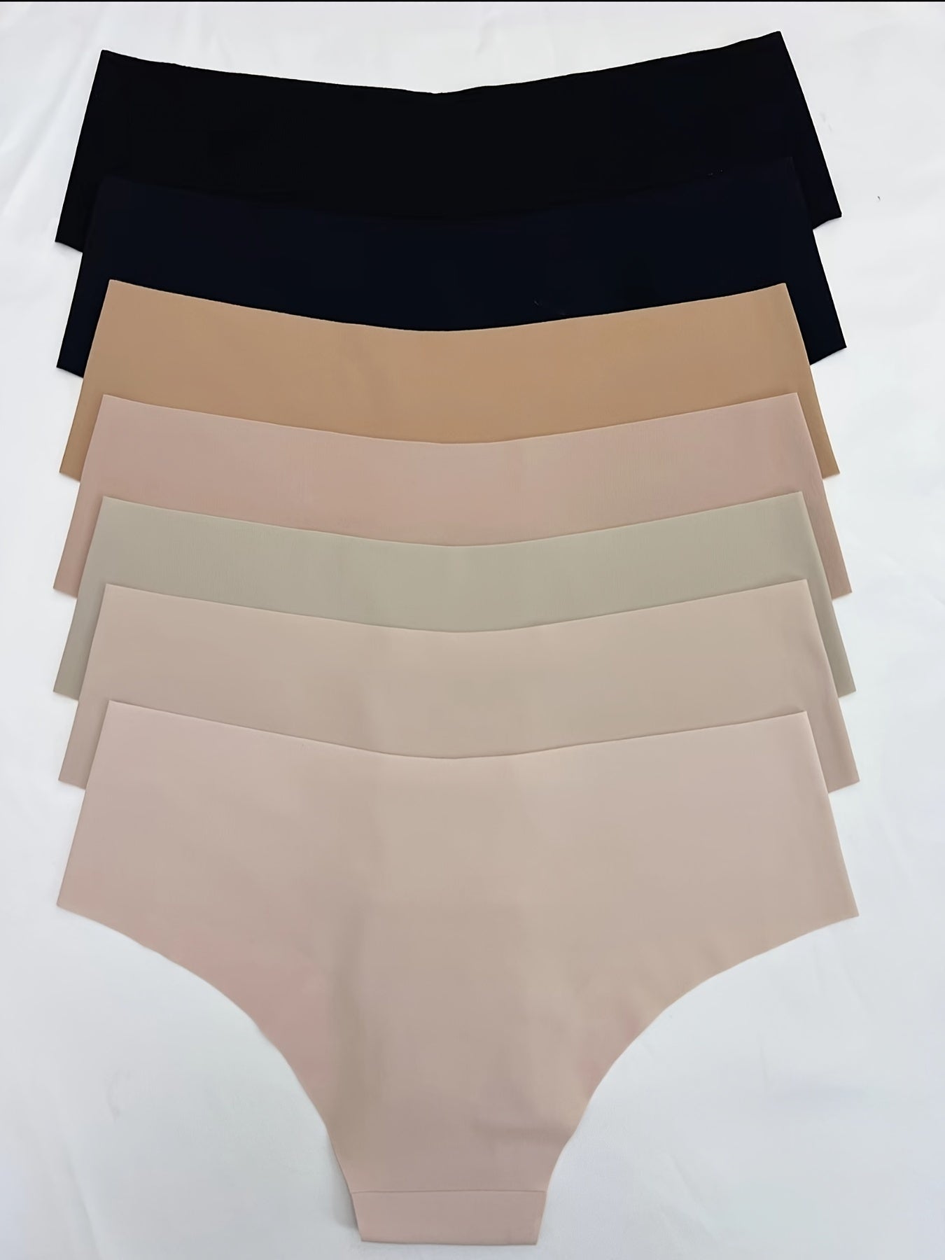 7pcs Seamless Hipster Panties Low Waist Stretch Women's Underwear