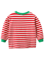 Kids Santa Claus Striped Pajama Set