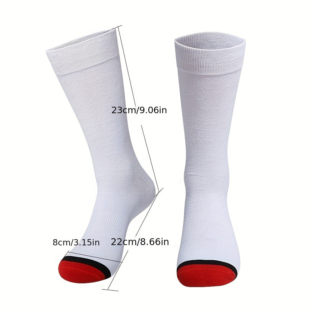 Colorblock Crew Socks Mid Tube Women's Stockings