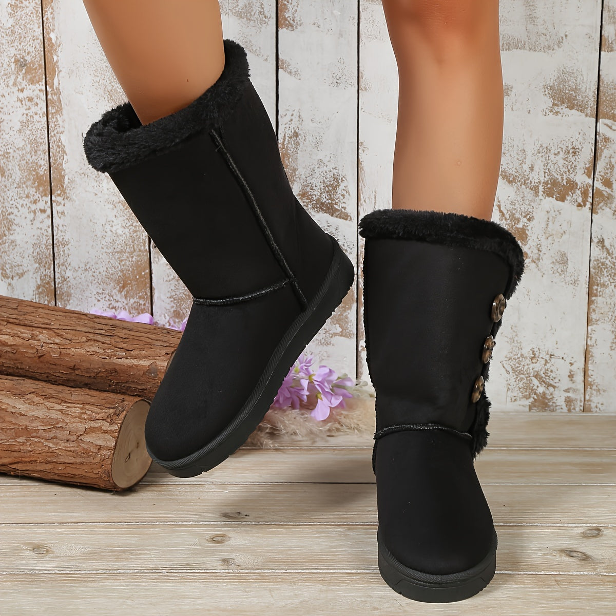Women's Platform Snow Boots Plush Lined Winter Boots