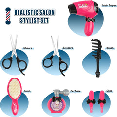 Children's DIY Hairdresser Salon Tool Set - Hair Dryer & Accessories