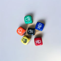 6pcs Acrylic Dice Rock Paper Scissors Finger Guessing Game