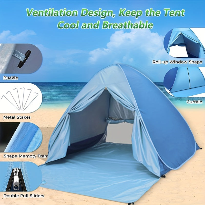 Portable Quick Opening Sunshade Rainproof Tent For 3-4 People