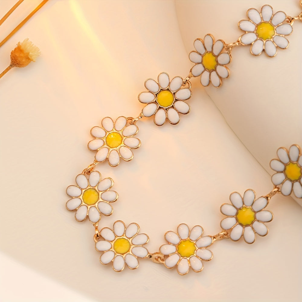 Daisy Flower Feet Chain Anklet Adjustable Foot Jewelry