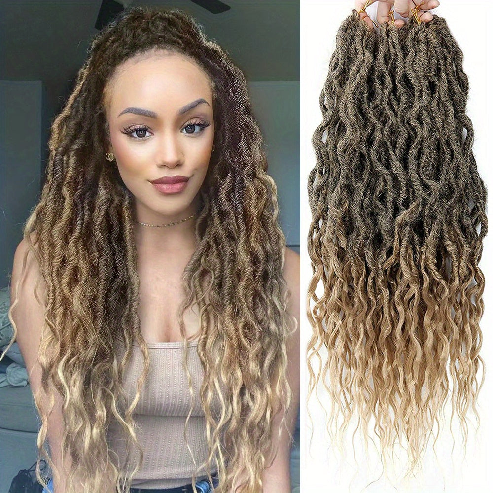 River Locs Crochet Hair Ombre Brown Messy Dreadlocks River 60 90g pack