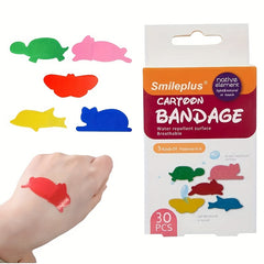 30pcs Cartoon Animal Adhesive Bandages Perfect Protective Straps & Animal Themed