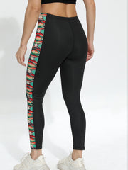 Geometric Print Yoga Pants High Stretch Slim Fit Legging