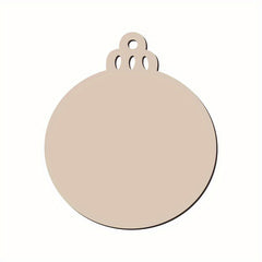 10pcs Natural Christmas Tree Pendant Hand-painted Decoration DIY Wood Chips