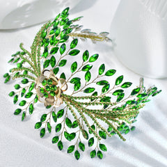Bohemian Green Rhinestone Hairpiece for Women Halloween Night Out