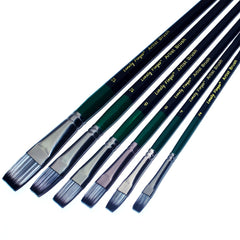 6pcs Flat Acrylic Paint Brushes Set for Artists