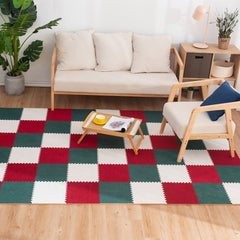 10pcs Plush Puzzle Foam Floor Mat Soft Climbing Carpet Mats