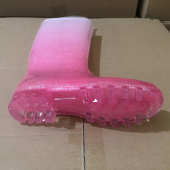 Winter Warm Gradient Rain Boots Waterproof High Tube Rubber Shoes