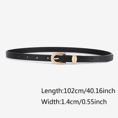 3pcs Classic PU Leather Belt Multicolor Pants Decoration Casual Jeans Buckle