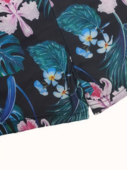 Toddler Boys Tropical Flowers Swim Trunks Quick Dry Beach Vacation Kids Summer