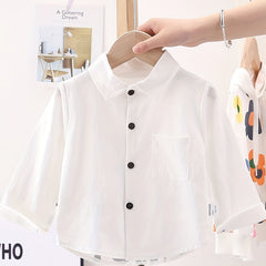 Toddler Baby Casual Shirt Kids Button Down Long Sleeve Top