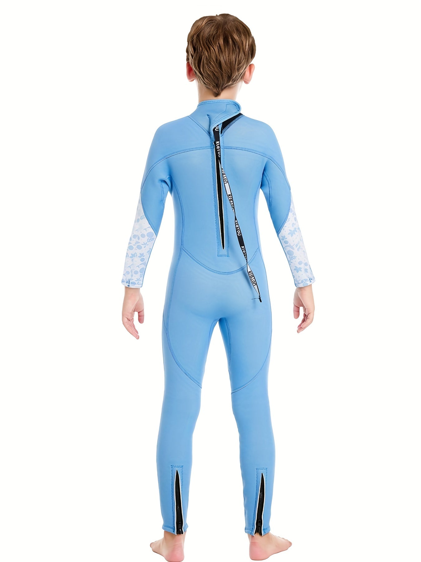 Kids Casual Long Sleeve Diving Suit Sun Protection Swimming Suit