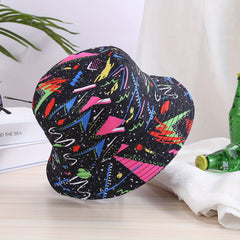 Unisex Print Bucket Hat Double Sided Party Hat