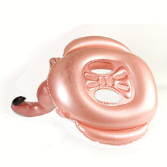 Large Flamingo Shaped Sequin Translucent Swimming Ring