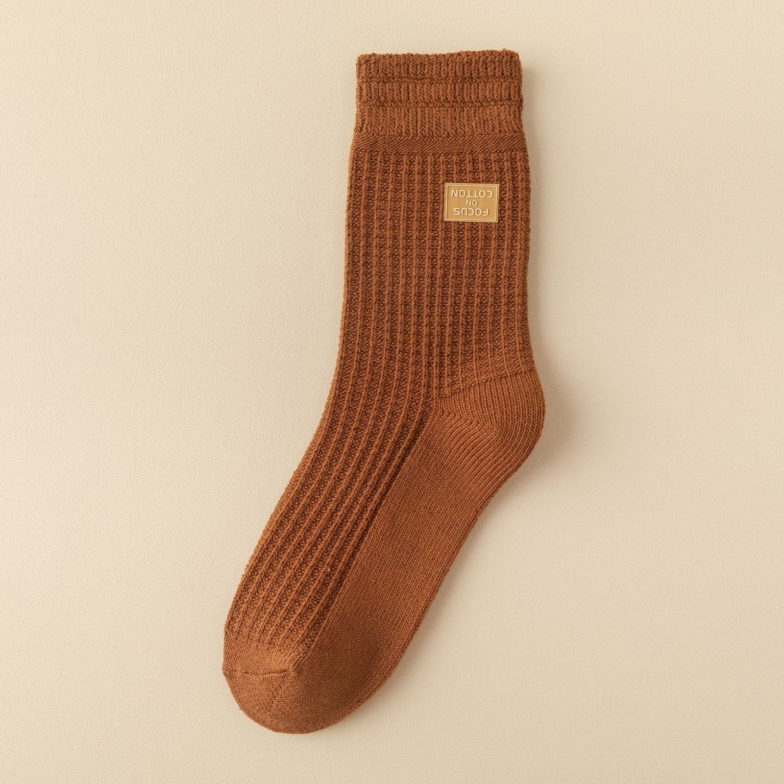 Double Needle Texture Mid Tube Socks Women's Stockings