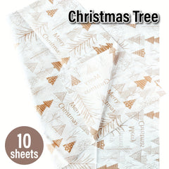 Christmas Tissue Paper Gift Bags Xmas Tree Deer Snowflake Wreath Pattern