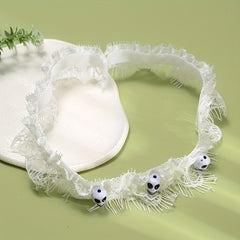 Halloween Skull Garter Lace Belt - Leg Straps Women's Accessory