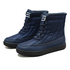 Men's Warm Fleece High Top Snow Boots For Hiking Camping