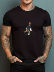 Men's Printed Sports T-Shirt Casual Stretch Tee Shirt For Summer