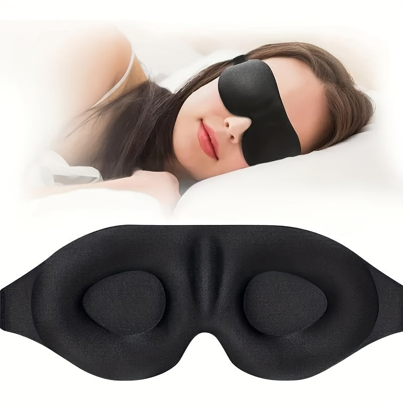 3D Contoured Eye Mask Soft Breathable Blackout for Travel Yoga Meditation