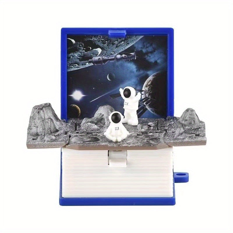 3D Dino Fold Book Keychain Puzzle Toy for Astronaut Fans