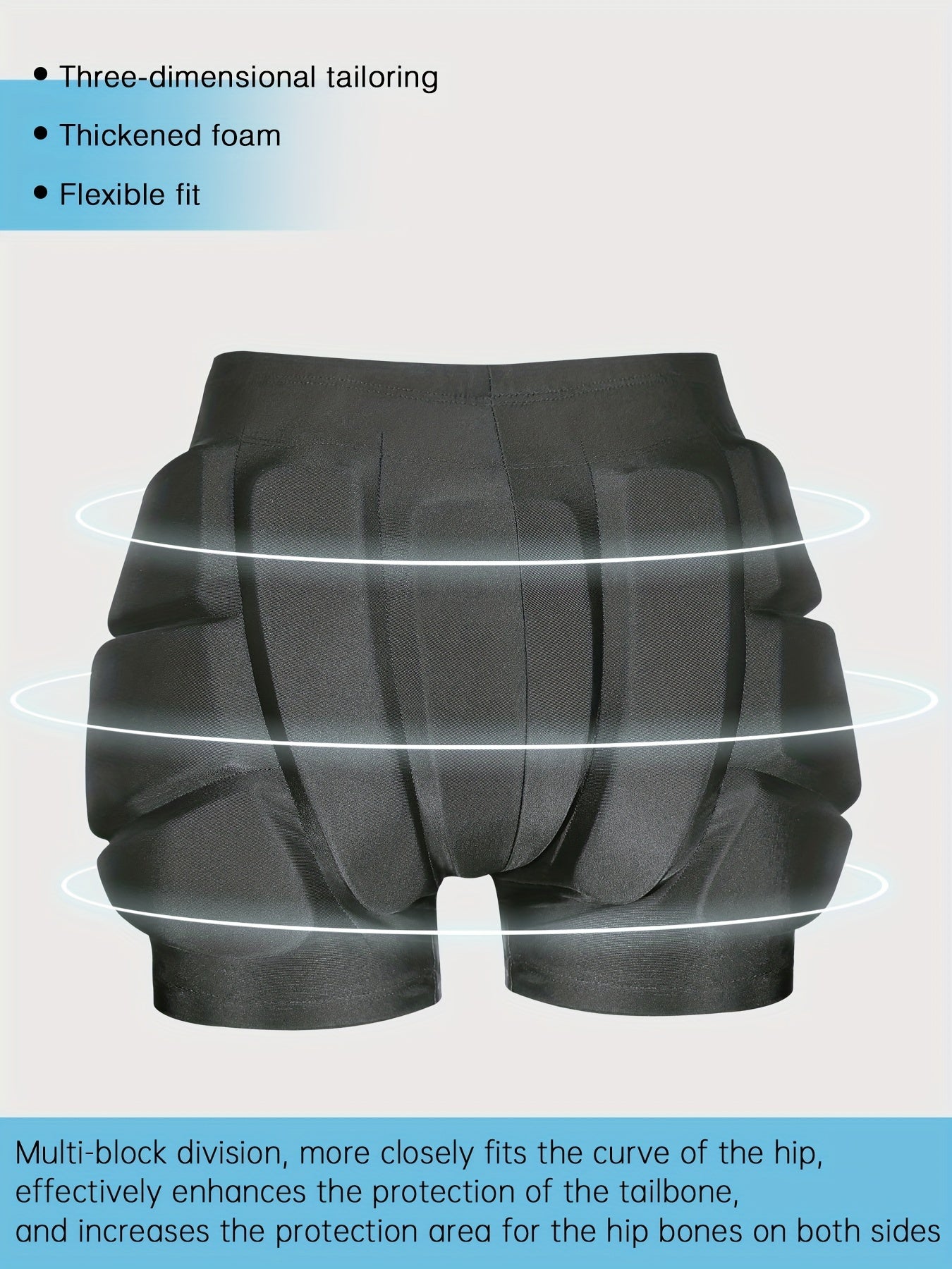 Kids' Ski Protective Shorts 3D Pad High Stretch Boys Girls Protect Hips Tailbone