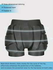 Kids' Ski Protective Shorts 3D Pad High Stretch Boys Girls Protect Hips Tailbone