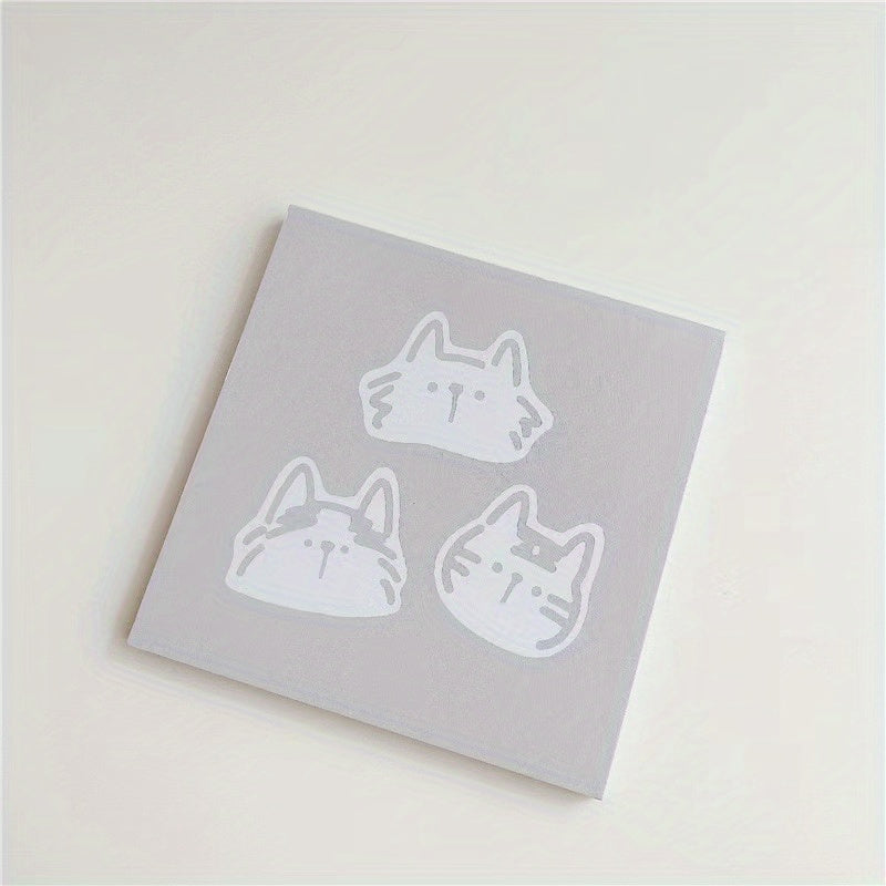 50 Sheets Cute Cat Family Memo Pads Non Sticky Sticky Note