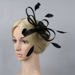 Faux Feather Head Piece With Duck Billed Clip Side Clip Hair Accessories