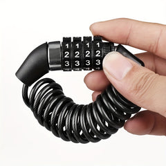 Helmet Lock Chain 4 Digit Password Combination Bike Motorcycle Anti theft Cable