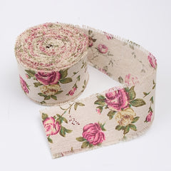 10m DIY Clothing Accessories Tear Edge Flower Cloth Strips Pull Wool Burlap Roll