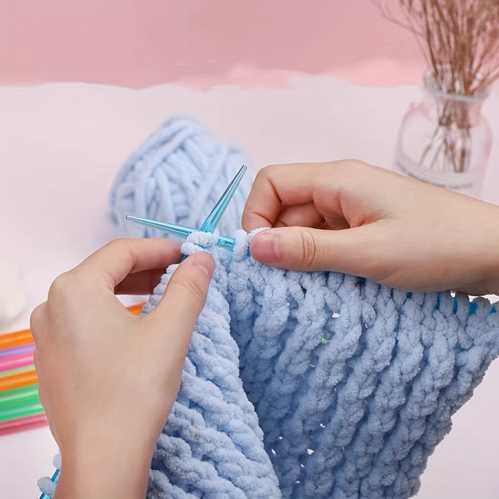 Crystal Sweater Needle Stick Set 14pcs Straight & Loop Knitting Kit 4mm 10mm