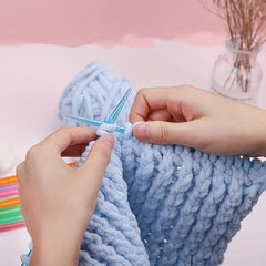 Crystal Sweater Needle Stick Set 14pcs Straight & Loop Knitting Kit 4mm 10mm
