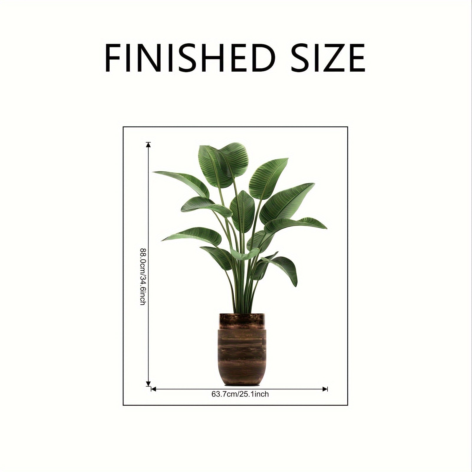 Green Plants Potted Wall Stickers PVC Leaves Creative Murals Paper