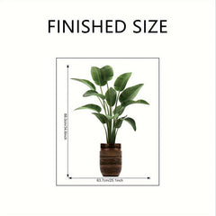 Green Plants Potted Wall Stickers PVC Leaves Creative Murals Paper