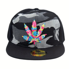 Sunshade Maple Leaf Embroidery Print Baseball Cap Adjustable Outdoor Sport