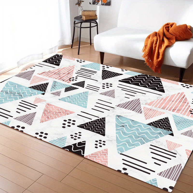 Modern Area Rug For Living Room Non Slip Floor Mat Soft Comfort Carpet