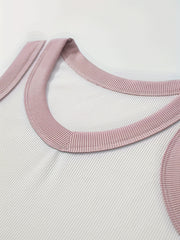 Outdoor Sports Contrast Casual Slim Sports Vest Women's Clothing