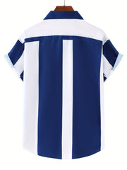 Men's Casual Short Sleeve Shirt for Summer Vacation Tops