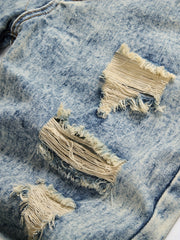 Men's Ripped Denim Shorts - Casual Street Style for Summer