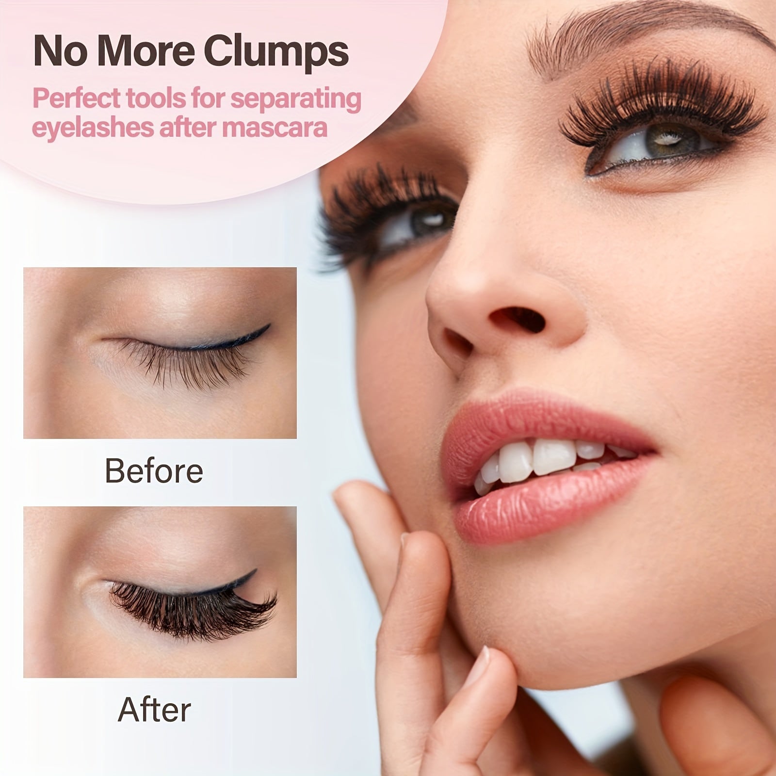 Eyelash Comb Eyebrow Brush Eyelashes Separator Metal Teeth Lash Comb