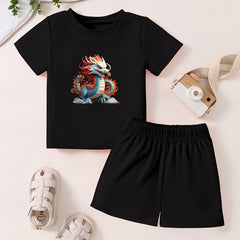 Cartoon Dragon Toddler 2pcs Summer Clothing Set