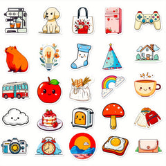 50pcs Healing Life Series Stickers Laptop Helmet Water Cup Decor