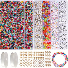 5000pcs 24 Colors Glass Rice Letter Bead Set Handcraft DIY